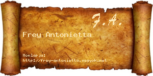 Frey Antonietta névjegykártya